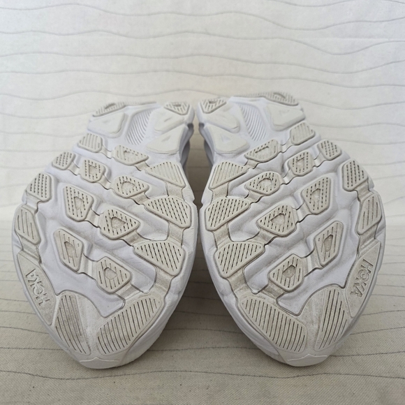 Hoka One One Womens Clifton 9 Triple White Running Sneakers Shoes F27222L Sz 11D - Picture 12 of 14